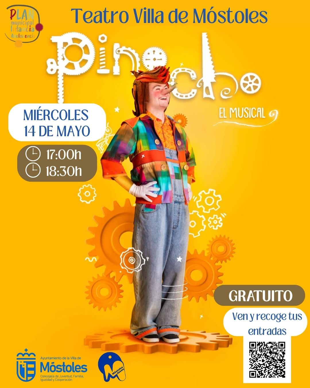El Ayuntamiento de Móstoles organiza una Carrera Holi y el musical “Pinocho”, de manera gratuita, con motivo del Día Internacional de las Familias
