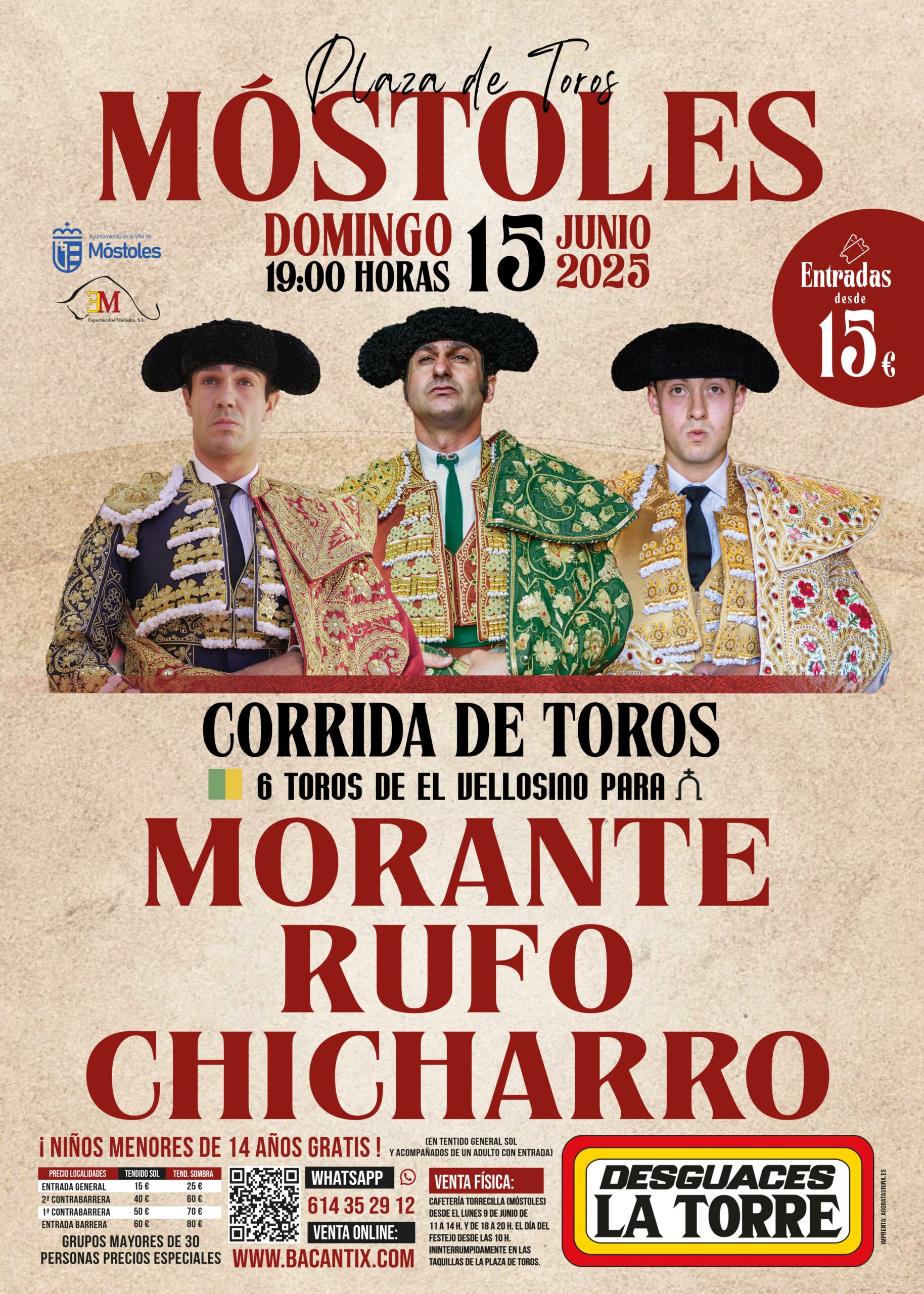 Un cartel de lujo para la vuelta de los toros a Móstoles