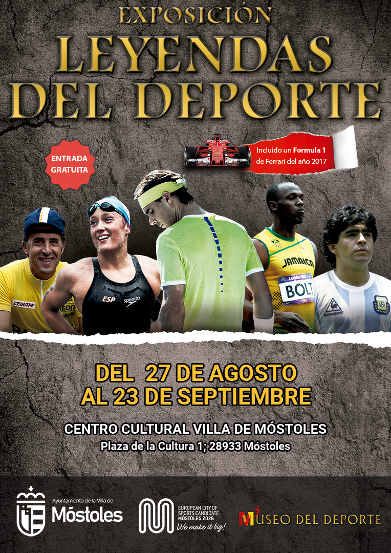 La exposición itinerante “Leyendas del Deporte” llega a Móstoles