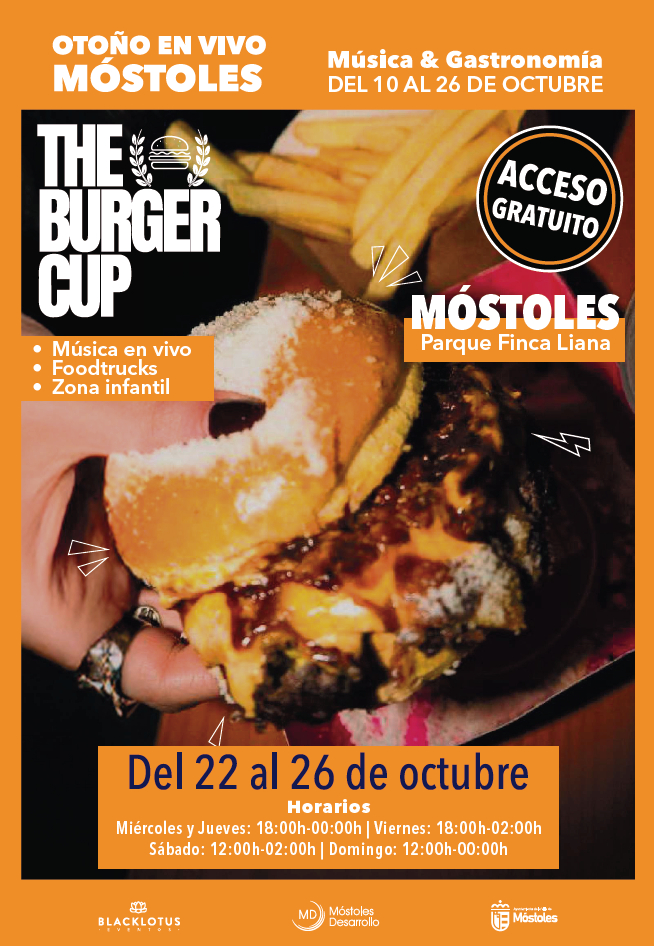 Comienza The Burger Cup en Móstoles, el evento gastronómico de “Otoño en Vivo”