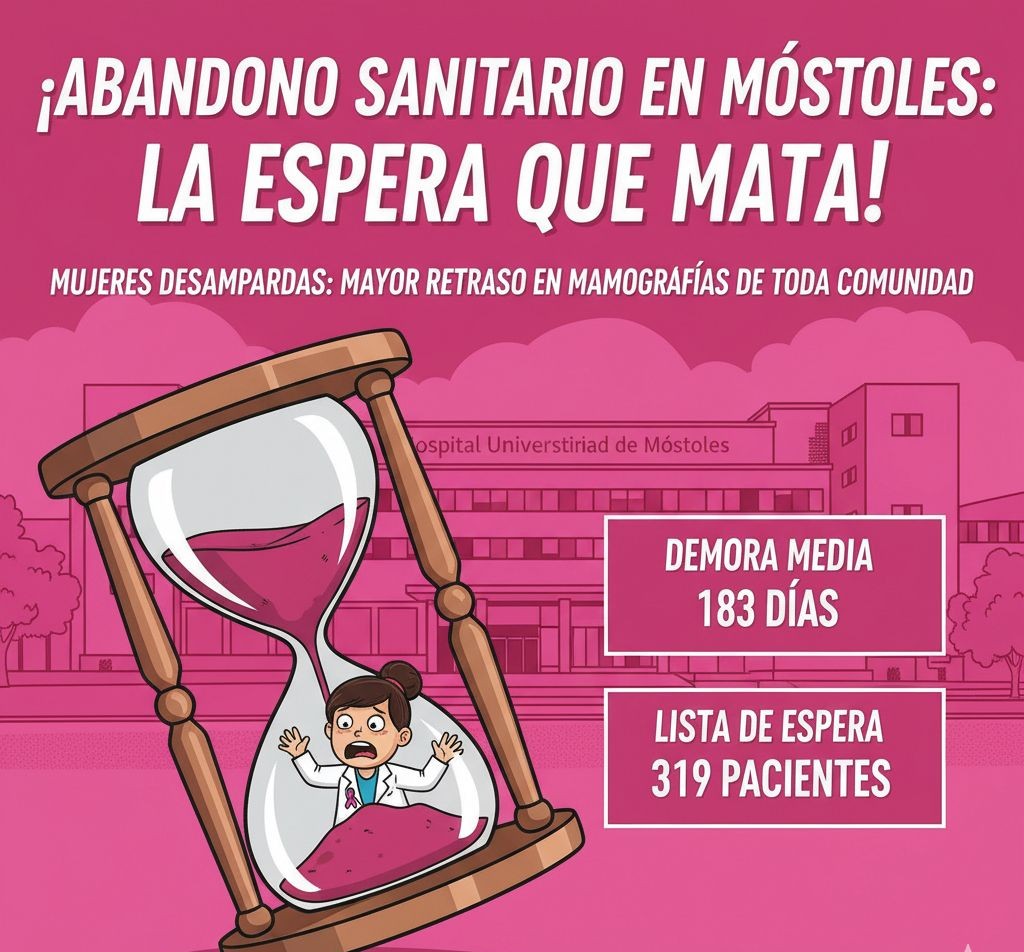 Las mujeres de Móstoles son las más desamparadas de la Comunidad encabezando el ranking de retrasos en mamografías