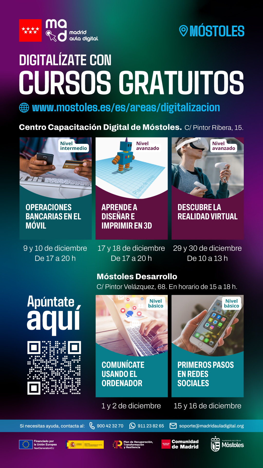Móstoles continúa con su programa de cursos gratuitos para reducir la brecha digital