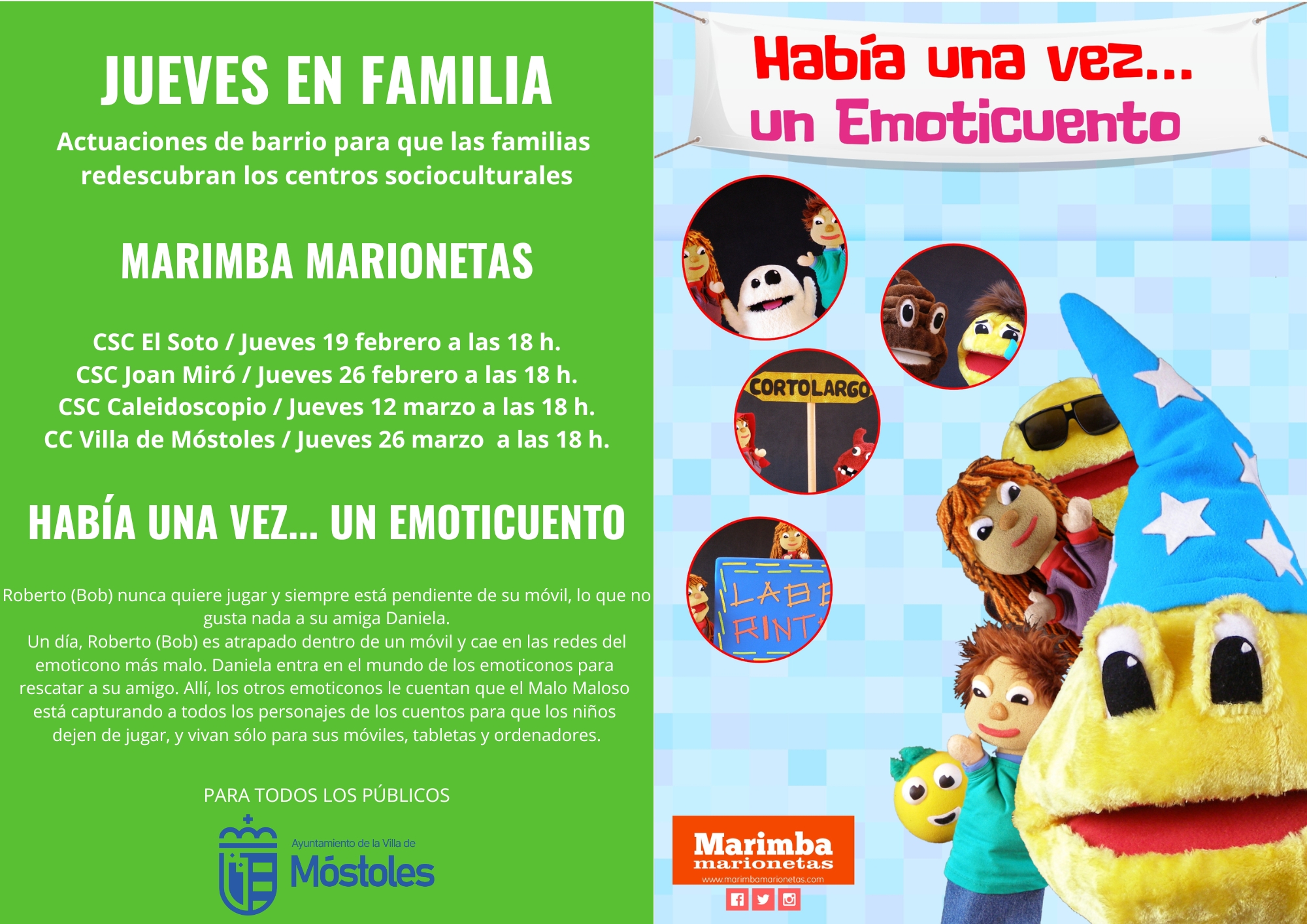 “Jueves en Familia” trae mucha comedia y aventuras protagonizadas por marionetas
