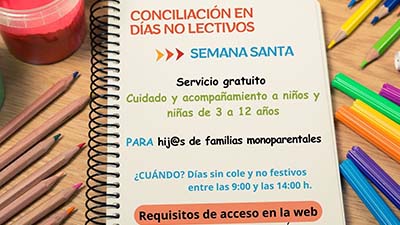 Móstoles ofrece un servicio gratuito de cuidado y acompañamiento infantil para facilitar la conciliación familiar en Semana Santa