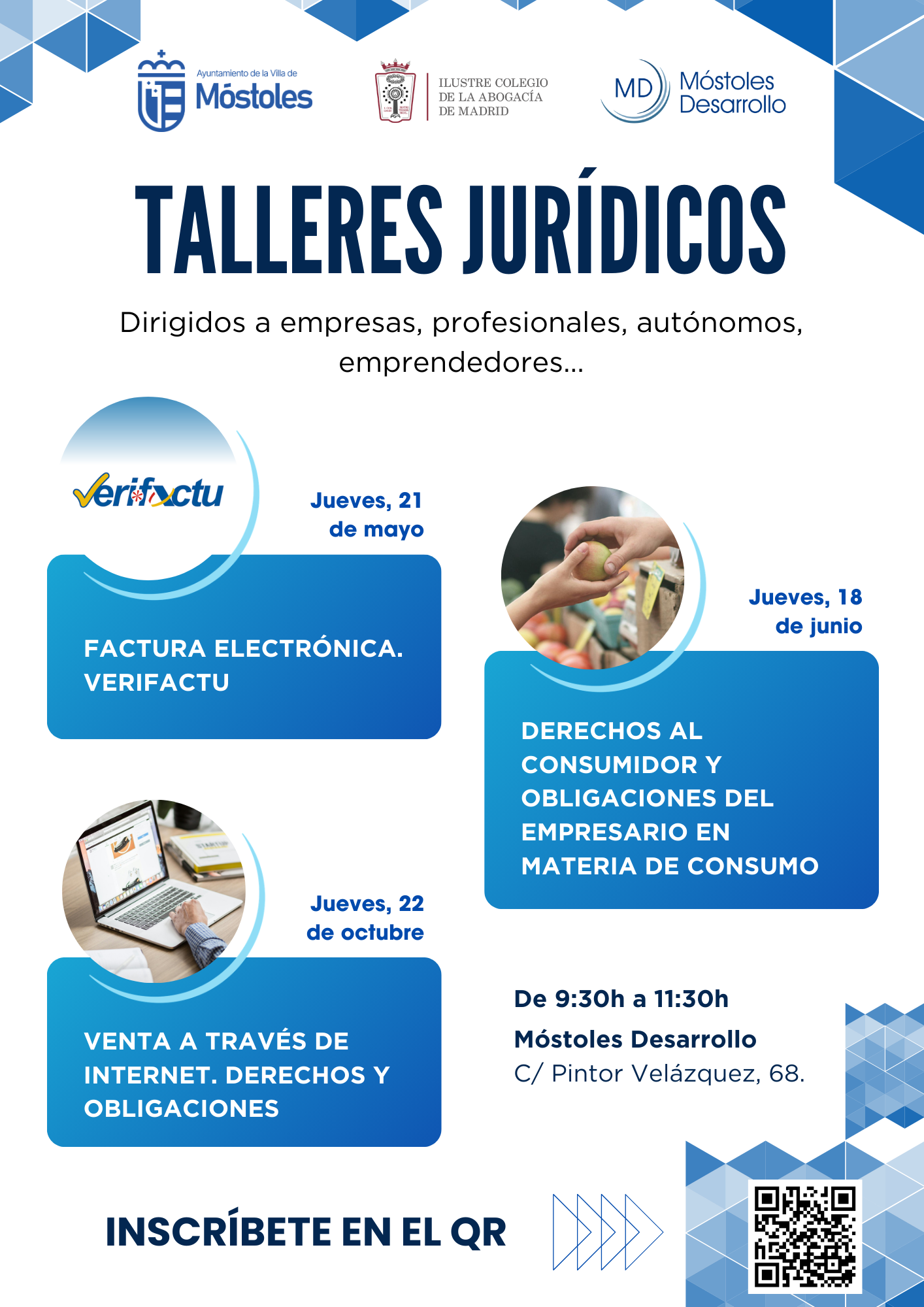El Ayuntamiento de Móstoles ofrece talleres jurídicos gratuitos a vecinos, profesionales y empresas