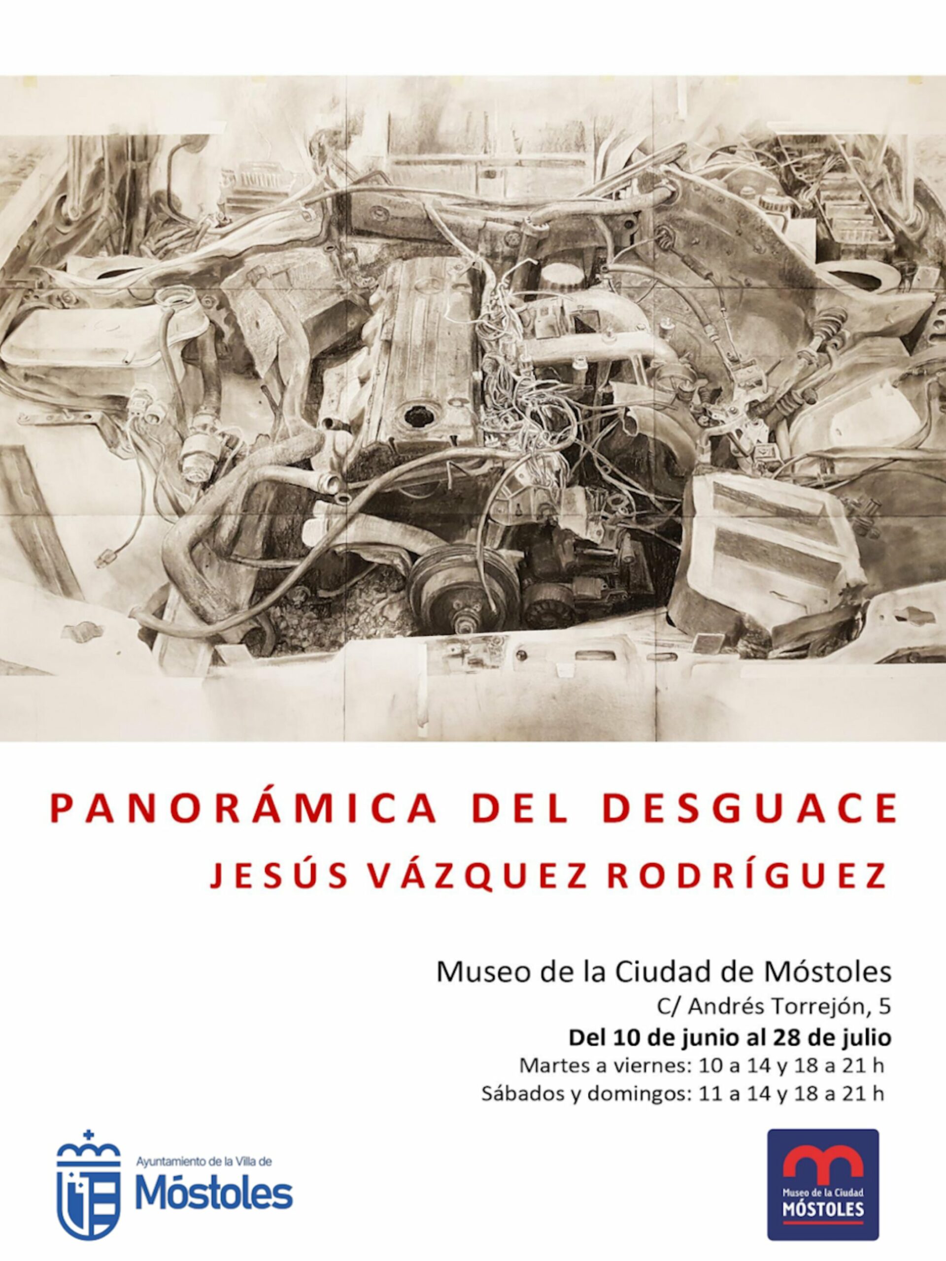 El Museo de la Ciudad de Móstoles acogerá la original exposición “Panorámica del desguace”, de Jesús Vázquez Rodríguez