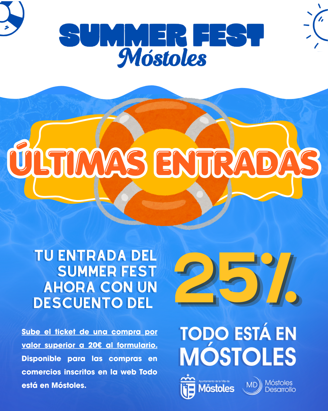 Las compras en comercios de la ciudad tendrán hoy y mañana un 25% de descuento para el Summer Fest Móstoles