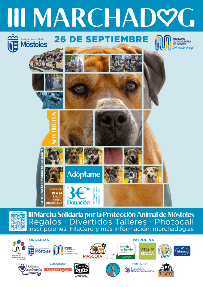 Móstoles celebra su tercera Marcha Dog para concienciar sobre la adopción responsable