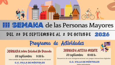 Móstoles celebra la III Semana de las Personas Mayores