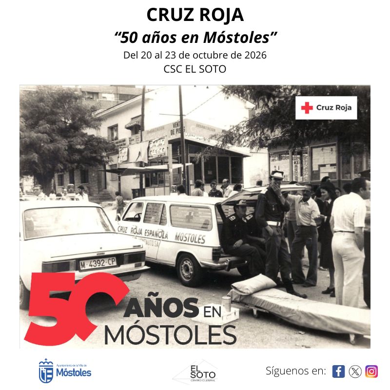 Una exposición fotográfica repasa los 50 años de Cruz Roja en Móstoles